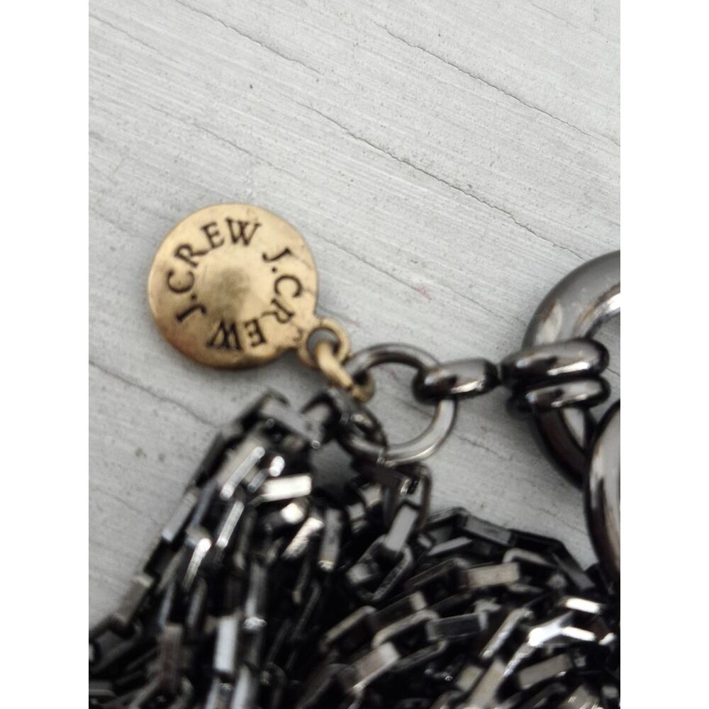 J. Crew Charcoal and Brass Multi-strand Chain Necklace - Picture 3 of 4